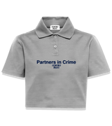 1 grey Polo Crop Top navyblue Partners in Crime #color_grey