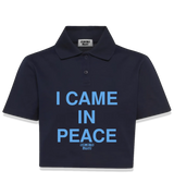 1 navy Polo Crop Top lightblue I CAME IN PEACE #color_navy