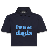 1 navy Polo Crop Top lightblue I love hot dads #color_navy