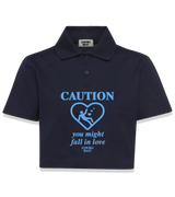 1 navy Polo Crop Top lightblue caution you might fall in love #color_navy