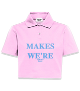 1 pink Polo Crop Top lightblue MAKES WE'RE #color_pink