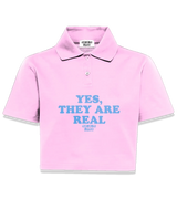 1 pink Polo Crop Top lightblue YES THEY ARE REAL #color_pink