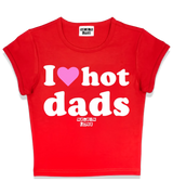 1 red Status Baby Tee pink I love hot dads #color_red