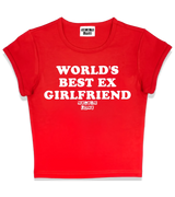 1 red Status Baby Tee white WORLD'S BEST EX GIRLFRIEND #color_red