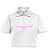 1 white Polo Crop Top pink Partners in Crime #color_white