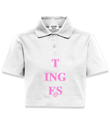 1 white Polo Crop Top pink T ING ES #color_white