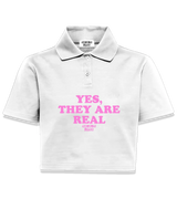 1 white Polo Crop Top pink YES THEY ARE REAL #color_white