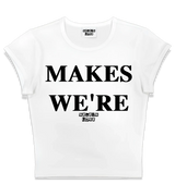 1 white Status Baby Tee black MAKES WE'RE #color_white