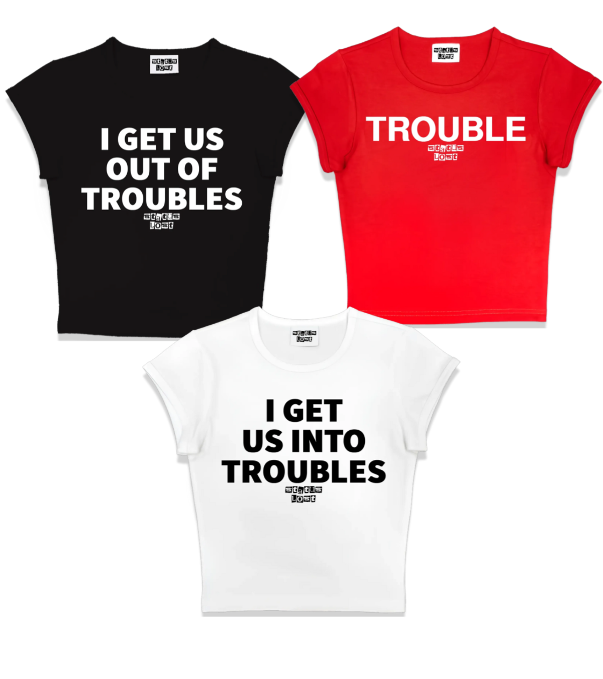 “I Get Us Into Troubles” & “Trouble” and “Out of Troubles” Matching Trio