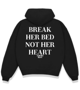 1 black Boxy Hoodie white BREAK HER BED NOT HER HEART #color_black