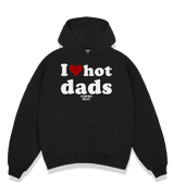 1 black Boxy Hoodie white I love hot dads #color_black