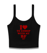 1 black Cami Crop Top red I love TO GOSSIP WITH MY BF #color_black