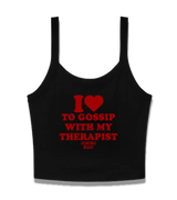 1 black Cami Crop Top red I love TO GOSSIP WITH MY THERAPIST #color_black