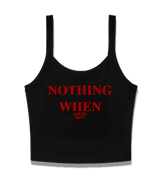 1 black Cami Crop Top red NOTHING WHEN #color_black