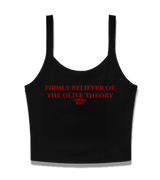 1 black Cami Crop Top red firmly believer of the olive theory #color_black