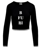 1 black Cropped Longsleeve white B FU BI #color_black