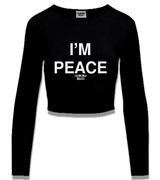 1 black Cropped Longsleeve white I'M PEACE #color_black