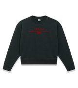 1 black Cropped Sweatshirt red FRAGILE handle with care (or wine) #color_black
