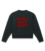 1 black Cropped Sweatshirt red MAKES WHEN APART #color_black