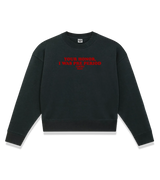 1 black Cropped Sweatshirt red Your Honor I WAS PRE PERIOD #color_black