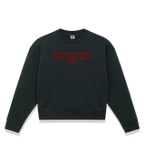 1 black Cropped Sweatshirt red firmly believer of the olive theory #color_black