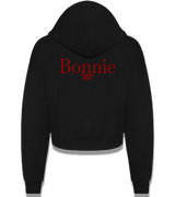 1 black Cropped Zip Hoodie red bonnie #color_black