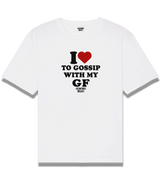 1 white T-Shirt black I love TO GOSSIP WITH MY GF #color_white