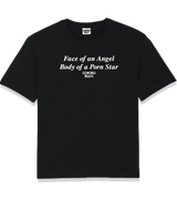 1 black T-Shirt white Face of an Angel Body of a Porn Star #color_black
