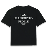 1 black T-Shirt white I AM ALLERGIC TO PEOPLE #color_black