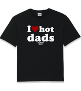 1 black T-Shirt white I love hot dads #color_black