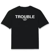 1 black T-Shirt white TROUBLE #color_black