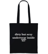 1 black Tote Bag white dirty but sexy underwear inside #color_black