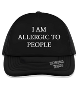 1 black Trucker Hat white I AM ALLERGIC TO PEOPLE #color_black
