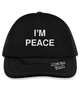 1 black Trucker Hat white I'M PEACE #color_black