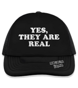 1 black Trucker Hat white YES THEY ARE REAL #color_black