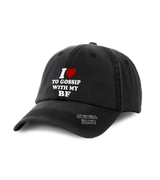1 black Vintage Cap white I love TO GOSSIP WITH MY BF #color_black