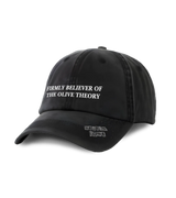 1 black Vintage Cap white firmly believer of the olive theory #color_black