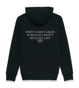1 black Zip Hoodie grey WHEN I SAID I LIKED IT ROUGH I DIDN'T MEAN MY LIFE #color_black