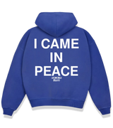 1 blue Boxy Hoodie white I CAME IN PEACE #color_blue