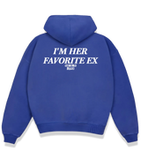 1 blue Boxy Hoodie white I'M HER FAVORITE EX #color_blue