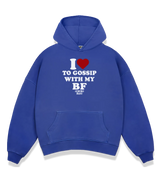 1 blue Boxy Hoodie white I love TO GOSSIP WITH MY BF #color_blue