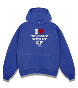 1 blue Boxy Hoodie white I love TO GOSSIP WITH MY GF #color_blue