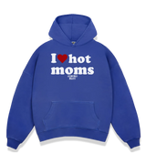 1 blue Boxy Hoodie white I love hot moms #color_blue