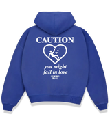 1 blue Boxy Hoodie white caution you might fall in love #color_blue