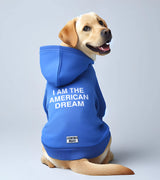 1 blue Pet Hoodie white I AM THE AMERICAN DREAM #color_blue