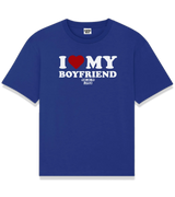 1 blue T-Shirt white I LOVE MY BOYFRIEND #color_blue