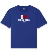 1 blue T-Shirt white I love UGLY MEN #color_blue