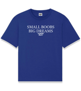 1 blue T-Shirt white SMALL BOOBS BIG DREAMS #color_blue