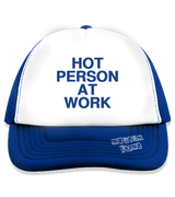 1 blue Trucker Hat blue HOT PERSON AT WORK #color_blue