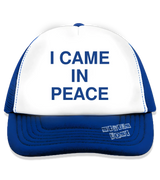 1 blue Trucker Hat blue I CAME IN PEACE #color_blue